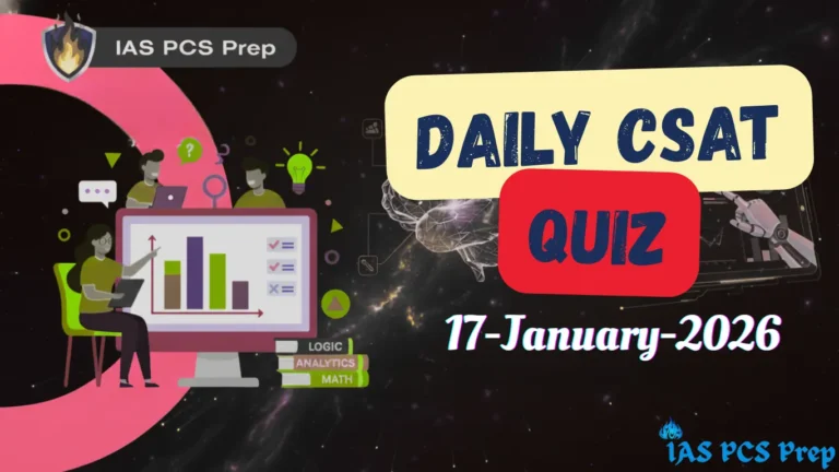 Daily CSAT Quiz (17 January 2026)