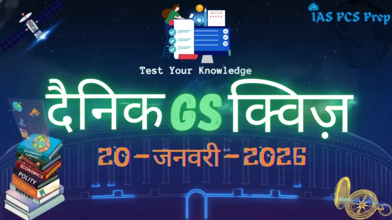 Dainik GS Quiz (20 January 2026)