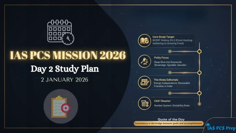 IAS PCS Mission 2026 Daily Study Material - 2 Jan 2026