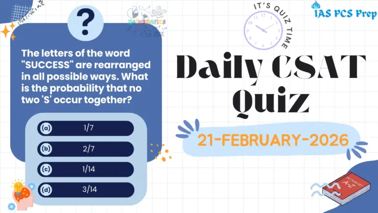 Daily CSAT Quiz (21 February 2026)
