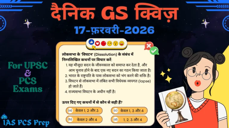 Dainik GS Quiz (17 February 2026)