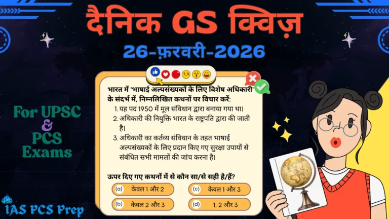Dainik GS Quiz (26 February 2026)