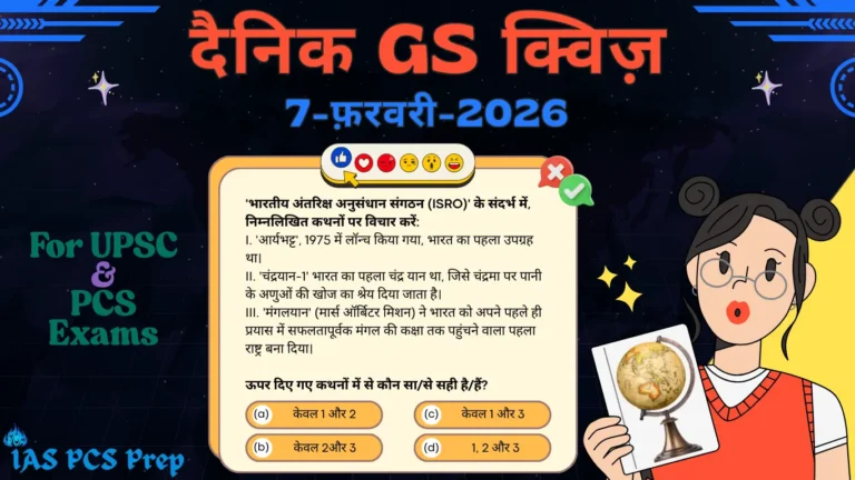 Dainik GS Quiz (7 February 2026)