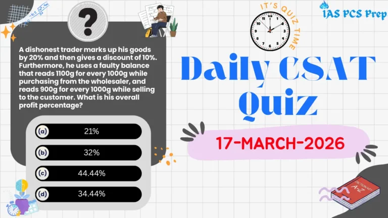 Daily CSAT Quiz (17 March 2026)