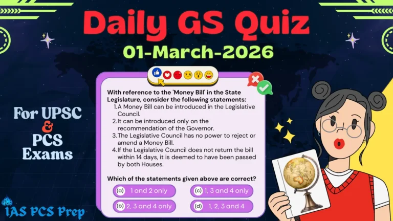 Daily GS Quiz (1 March 2026)