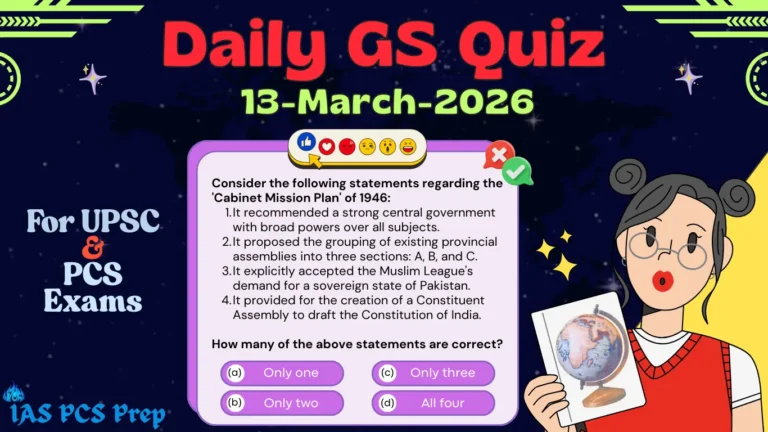 Daily GS Quiz (13 March 2026)