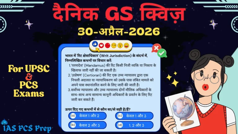 Dainik GS Quiz (30 April 2026)