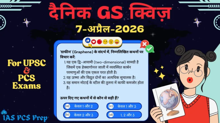 Dainik GS Quiz (7 April 2026)